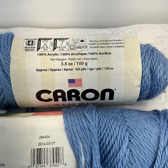 Caron Simply Baby Acrylic Yarn Bundle My Prince 100% Acrylic Medium - Picture 3 of 3